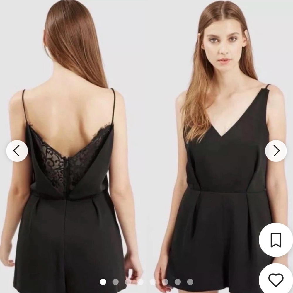 Topshop Black Lace Detail Outfit